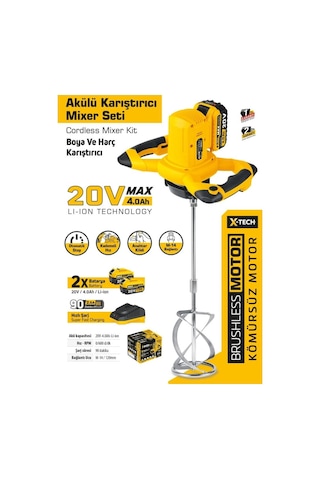 Sgs Sgs5440 Akülü 2x4.0ah Boya Ve Harç Karıştırıcı