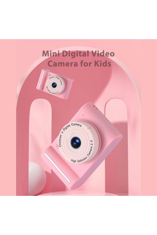 Dofolink Kız Çocukları İçin Pembe Dijital Kamerası - 1080p Video & Fotoğraf Çekimi, 20mp Çift Kamerası, 2.0" Ips Ekran, Oyun Özelliği, Dahili Li-poly Batarya Pembe