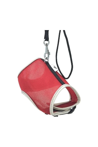 Cattie Havalı Dokuma Kedi Göğüs Ve Gezdirme Takımı Medium Kırmızı 1x25-35 Cm