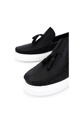 Tamer Tanca Erkek Hakiki Deri Siyah Floter Loafer Ayakkabı 683 01 Erk Ayk Y26 Sıyah Fltr