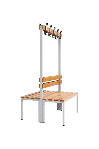 Ayakkabılıksız 4 Ayaklı Çift Taraflı Bank, Kanca Şeritli Bank, 10 Kanca, 100x85x170 Cm, Spor Nankı