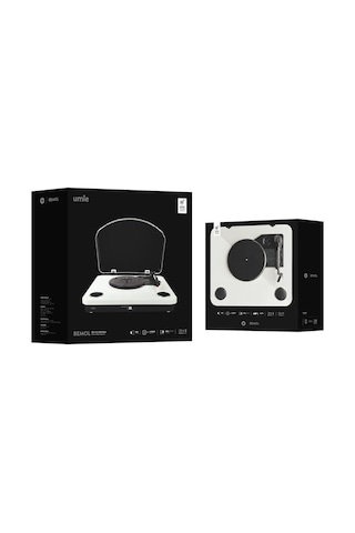 Umie Bemol Beyaz Piano Kaplama 10w Bt İn, Bt Out, Rca, Usb Özellikli Nostaljik Pikap