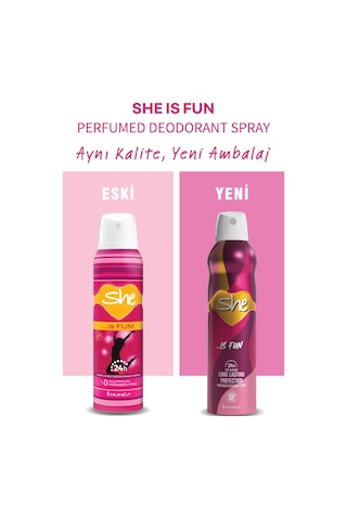 She Is Fun Kadın Deodorant Sprey 150 ML