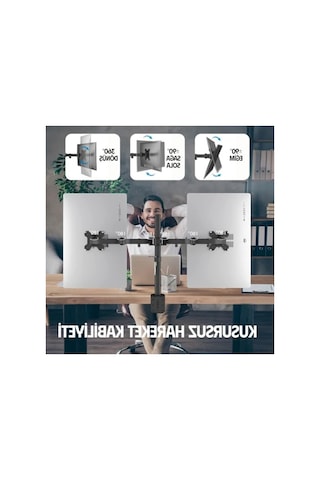 Asansörlü Monitör Standı, 13''-27'' Ekranlar İçin 2-8 Kg Taşıma Kapasitesi