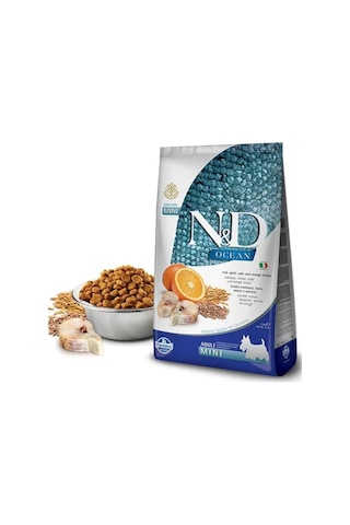 N&D Ocean Düşük Tahıllı Balıklı ve Portakallı Küçük Irk Yetişkin Köpek Maması 2500 G