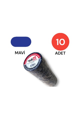 Tek-iş Izole Bant Elektrik Bandı Mavi 10 Adet