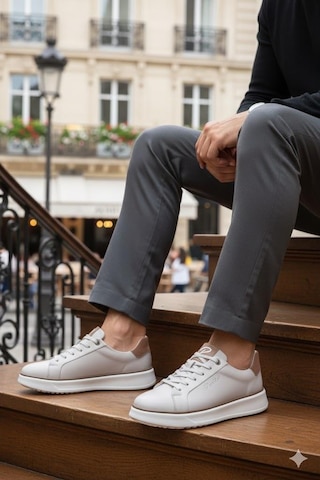 Pepita M643 Rahat Hafif Günlük Sneaker Hakiki Deri Erkek Ayakkabı Bej
