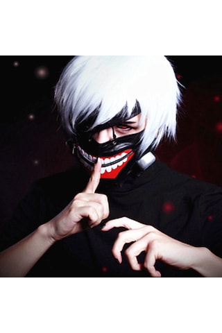 Tokyo Ghoul Kaneki Ken İçin 1 Adet Anime Cosplay Maskesi Ayarlanabilir
