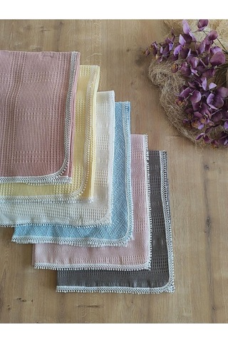 Mavi Pike Bebek Battaniyesi Doğal Organik Yaşam Örtüsü Çok Amaçlı Mevsimlik Yenidoğan 80x90 Cm Çok Renkli