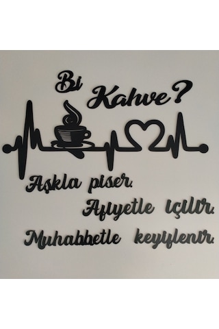 Mutfak Duvar Süsü "bi Kahve" Çok Şık