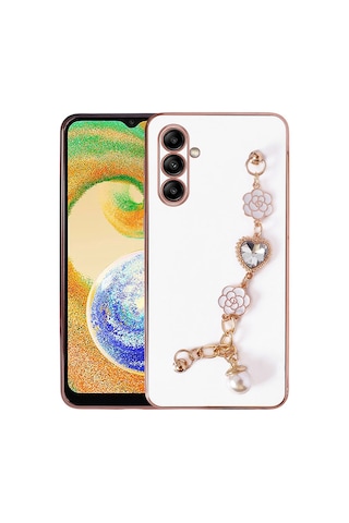 Zore Samsung Galaxy Uyumlu A04s Kılıf El Tutamaçlı Kamera Korumalı Omsy Taka Silikon Kapak - Mor