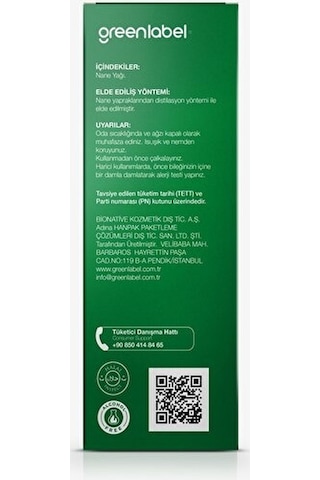 Green Labell Nane Yağı 20 ML