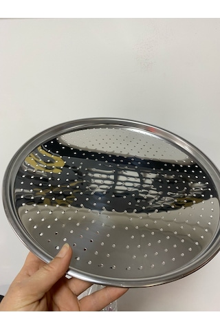 Paslanmaz Çelik Pizza Tepsisi 29 Cm Pizza Için