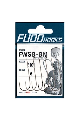 Fudo 6101 Worm Ssb Black Nikel Uzun Tırnaklı İğne 5/0