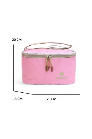 Relaxion 2203-1395 Kore Tarzı Unisex Çocuk Üçlü Set İlkokul Sırt Çantası Pembe