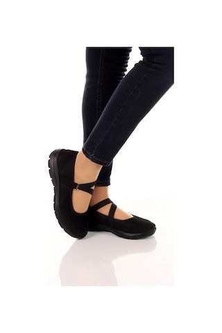 Nstil Kadın Babet Kolay Giyilebilir Hava Alabilen Hafif Rahat Taban Esnek Günlük Spor Ayakkabı 048 Siyah