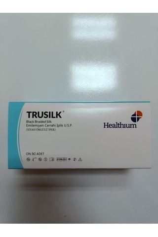 trusılk emilemeyen cerrahi iplik [siyah örgülü ipek]