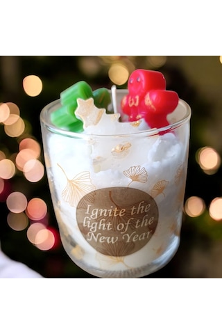 Luluyen New Year Yılbaşı Bardak Mum Eskitme