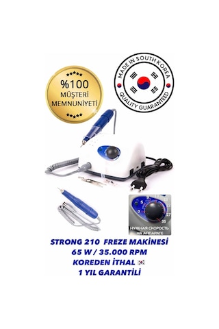 SEASHIN STRONG 210 FREZE MAKİNESİ 6'LI RUS ELMAS SERAMİK FREZE UÇ SETİ NO 9