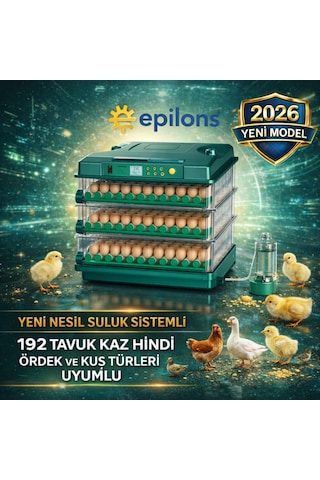 Kargo Fx-192 Model Tam Otomatik Kuluçka Makinesi Tüm Kanatlı Hayvanlara Uyumlu Yeni Nesil Su Hazneli Süngerli Sis