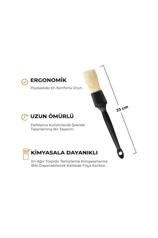 Oto Detay Temizlik Fırçası Araba Klima Temizleme Fırçası, Araç İç Temizlik Fırçası, Yumuşak Doğal Kıl, Çizmez Detailing Brush, Havalandırma & Konsol Temizleme Fırçası