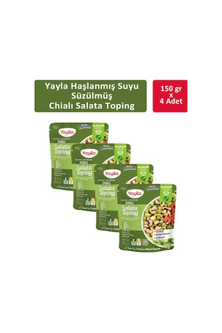 Yayla Haşlanmış Suyu Süzülmüş Chialı Salata 4 x 150 G