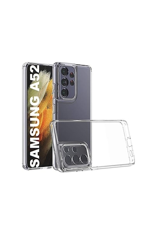 Samsung Uyumlu Galaxy A52 4G Kilif Seffaf Kamera Korumali 3D Tipali 552767068