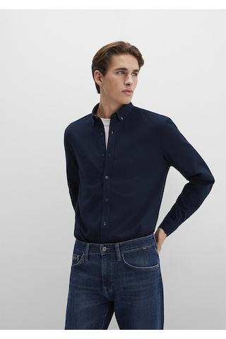 Mavi - M Logo Nakışlı Lacivert Gömlek 0211192-70492 Lacivert