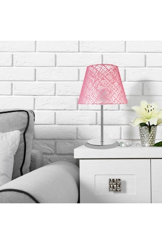 Sarah Abajur Krom Ayak / Pembe File Şapka Diğer