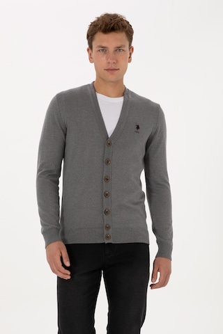 U.s. Polo Assn. Erkek Gri Melanj Hırka Triko 50313702-vr086 Gri Melanj