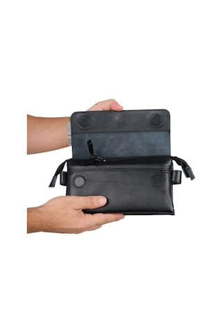 Mft Leather Hakiki Deri Unisex El Çantası Boliva 9874 Napa Siyah