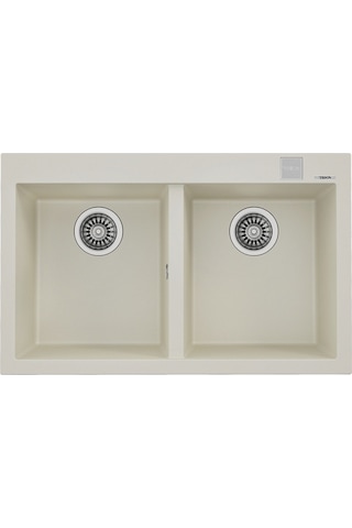 Teka Forsquare 790 Tg Çift Hazneli Tegranite+ Eviye - Parlak Krem - 115260017