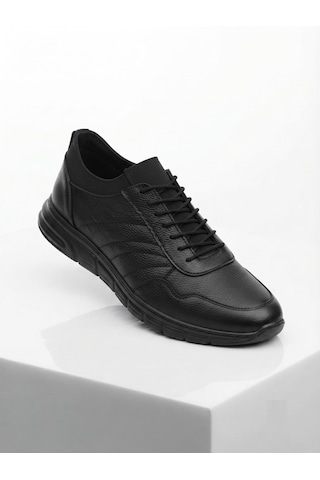 Growish Gd0129 Hakiki Floter Deri Büyük Numara Bilekten Streçli Kolay Giyim Numara Kaydırmaz Güçlü Taban Ekonomik Siyah Günlük Sneaker Erkek Ayakkabı Siyah5