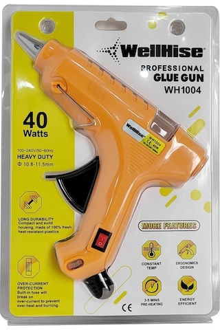 WellHise WH1004 40Watt Sıcak Mum Silikon Tabancası Glue Gun