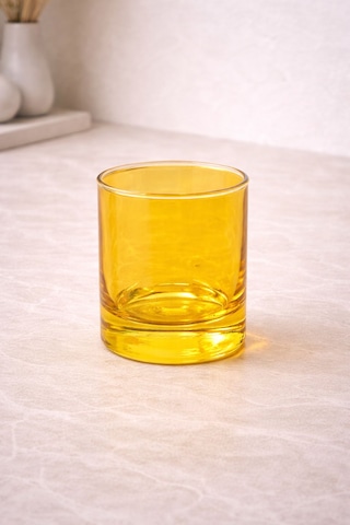 6 Lı Cam Renkli Bardak Kahve Yanı Bardağı 50ml Çok Renkli