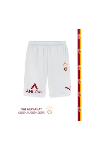 Galatasaray Puma 2024/2025 5 Yıldız Lisanslı Deplasman Şort Beyaz