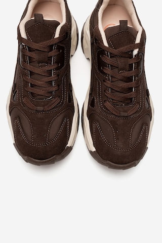 Lecce Kahverengi Süet Kadın Spor Sneakers