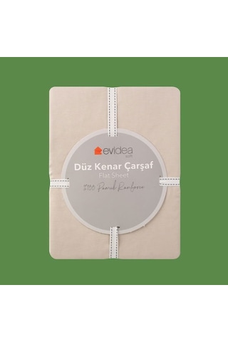 Evidea Soft Basic Tek Kişilik Düz Kenar Çarşaf - Bej - 160x240 Cm Bej