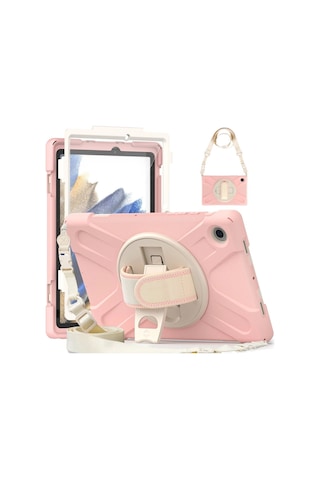 Samsung Galaxy X200 Tab A8 10.5 Kılıf Amazing Tablet Kapak - Pembe Arka Kapak