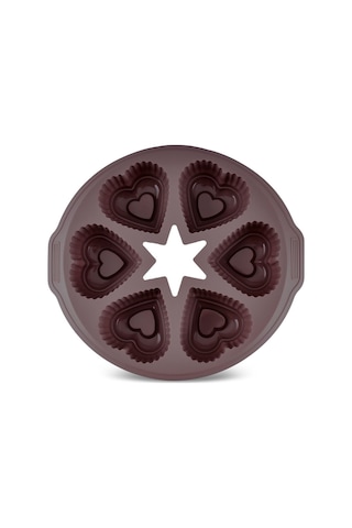 Crick Crack Harmony 6'lı Kalpli Silikon Muffin Kalıbı