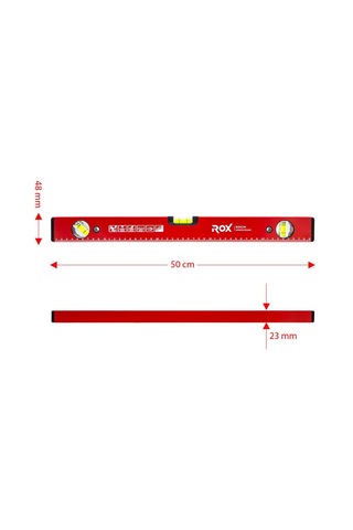 Rox 0348 Mıknatıslı Alüminyum Su Terazisi 50 Cm