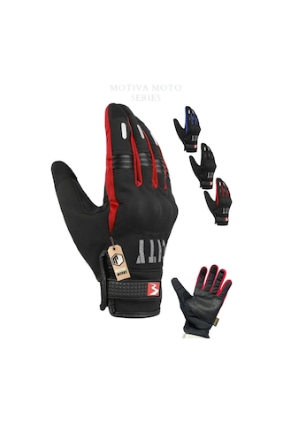 Motiva Madbike 2025 Softshell Motosiklet Eldiveni Kırmızı