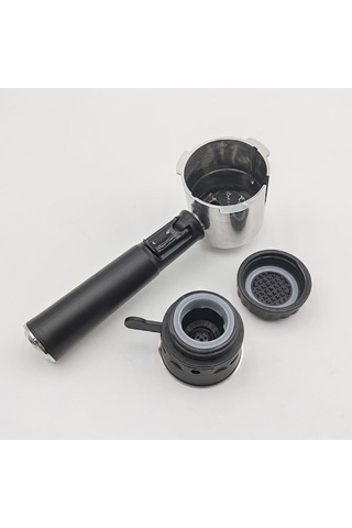 Lemestar 51mm Çelik Kahve Kapsülü Tutucu - Ergonomik Portafilter İle Ev/ofis İçin Kolay Filtreleme, Dayanıklı Ve Temizlenebilir Gümüş