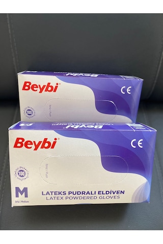Beybi Pudralı Lateks Muayene Eldiveni 100'lü x 5 Kutu