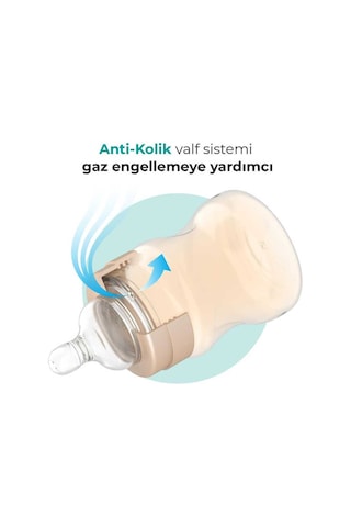 Mamajoo Gold Plus Anti-kolik Biberon 250 Ml, 6 Ay+, Orta Akışlı, Pes Materyal