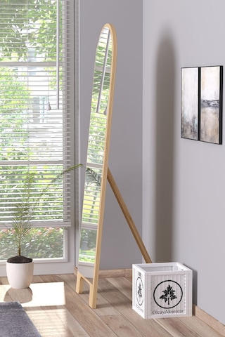Sonomo 150x43 Cm Ayaklı Tek Kubbeli Salon Antre Çocuk Odası Banyo Wc Yatak Odası Boy Aynası Pembe