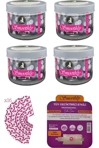 Smoothly Pudralı Özel Bölge Mini Konserve Ağda 65 G. + 4 Tüy Losyon + 16 Ağda Bezi