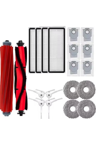 Junzhuodianpu Roborock Q Revo Maxv/p10 Pro Elektrikli Süpürgeler İçin 20'li Ana Fırça, Toz Torbası, Hepa Filtre Ve Paspas Paketi