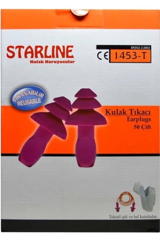 1453-t Tekstil Ipli Kulak Tıkacı 50 Çift