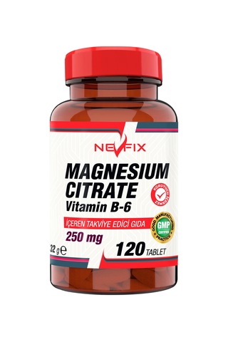 Nevfix Magnesium Citrate 250 Mg Vitamin B6 10 Mg 120 Tablet